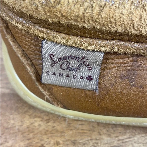 Laurentian Chief Men's Brown Leather Slip On Moccasins Sz 43 - Picture 4 of 16